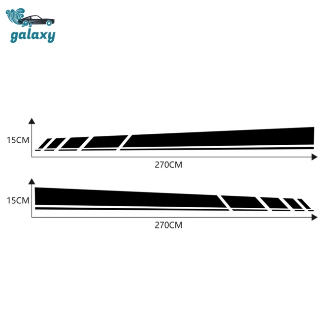 Galaxy Set 2 Miếng Dán Trang Trí Xe Hơi Chống Trầy D-1227