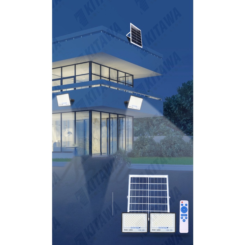 Đèn pha chống chói năng lượng mặt trời Kitawa công suất 100W-200W-300W siêu sáng, tiết kiệm điện năng