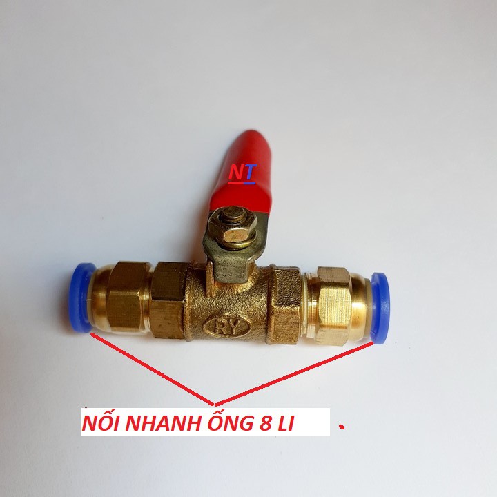 Khóa ống phun sương 8mm ( khóa đồng 8 )