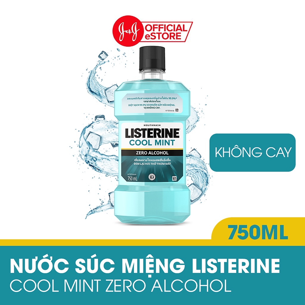 Nước Súc Miệng Listerine Cool Mint Zero Alcohal