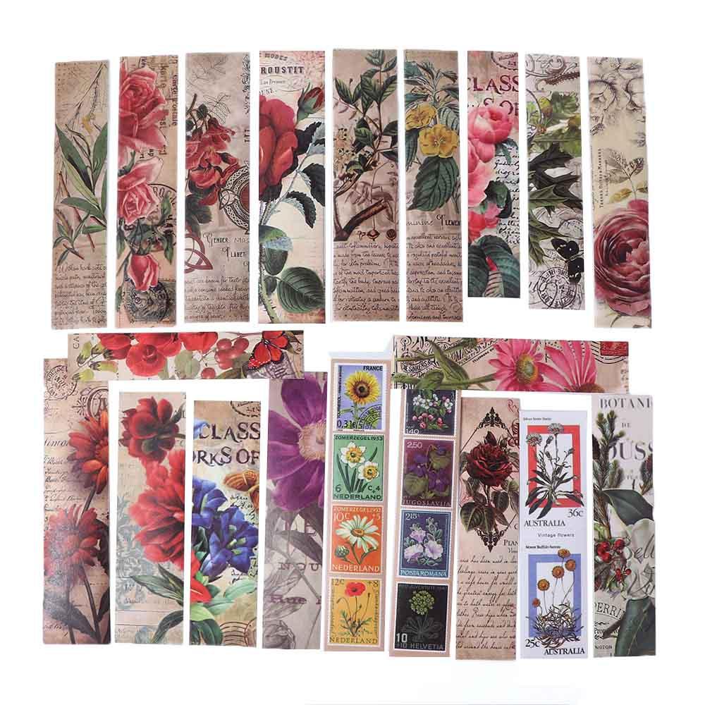 PATRICIA Miếng Dán Trang Trí Sổ Tay / Nhật Ký / Sổ Tay Họa Tiết Năm Mới Kiểu Retro DIY