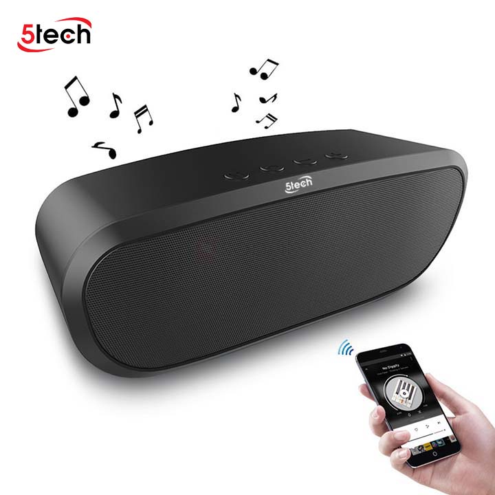 Loa bluetooth 5TECH BS1 mini không dây thiết kế mới lạ, âm thanh nổi cho chất lượng âm thanh đa chiều, sống động