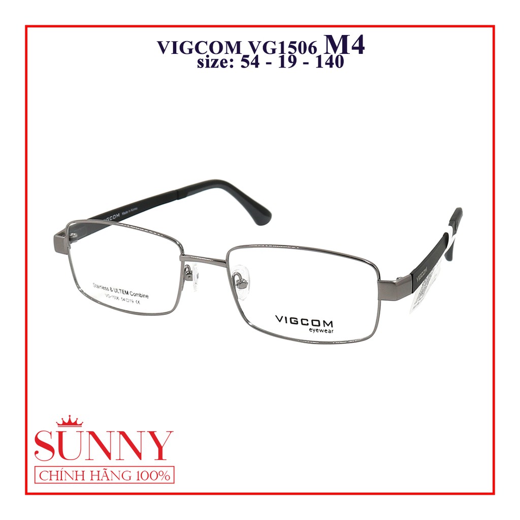 Gọng kính nam nữ thời trang Vigcom VG1506 nhiều màu chính hãng, thiết kế dễ đeo bảo vệ mắt