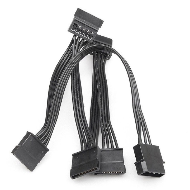 Dây Cáp Chia Nguồn 4Pin Từ 1 Ra 5 IDE SATA 15Pin Cấp Nguồn Cho Ổ Cứng HDD SSD Đào Chia Coin