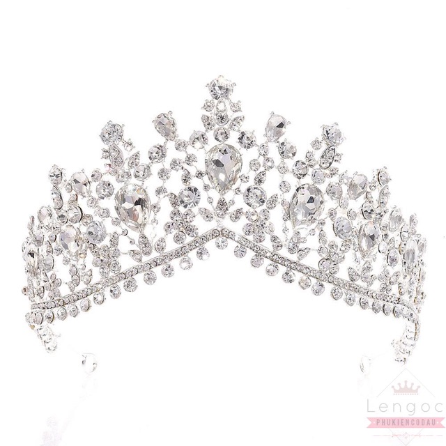 Vương miện cô dâu đính đá sang trọng nmk