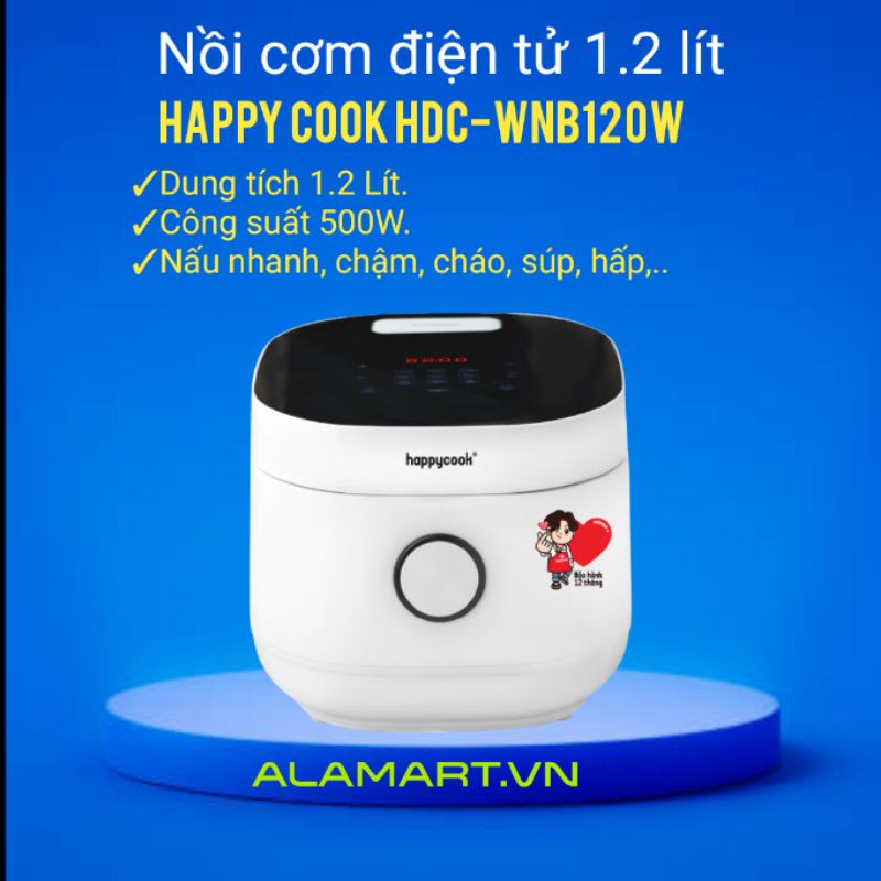 Nồi cơm điện Happy Cook 1.2 lít HDC-WNB120W