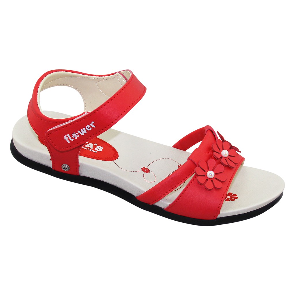 [Mã FASHIONGREEN15 giảm 10% đơn 99K] Sandal bé gái Bita's SOB.243 (Trắng + Đỏ)