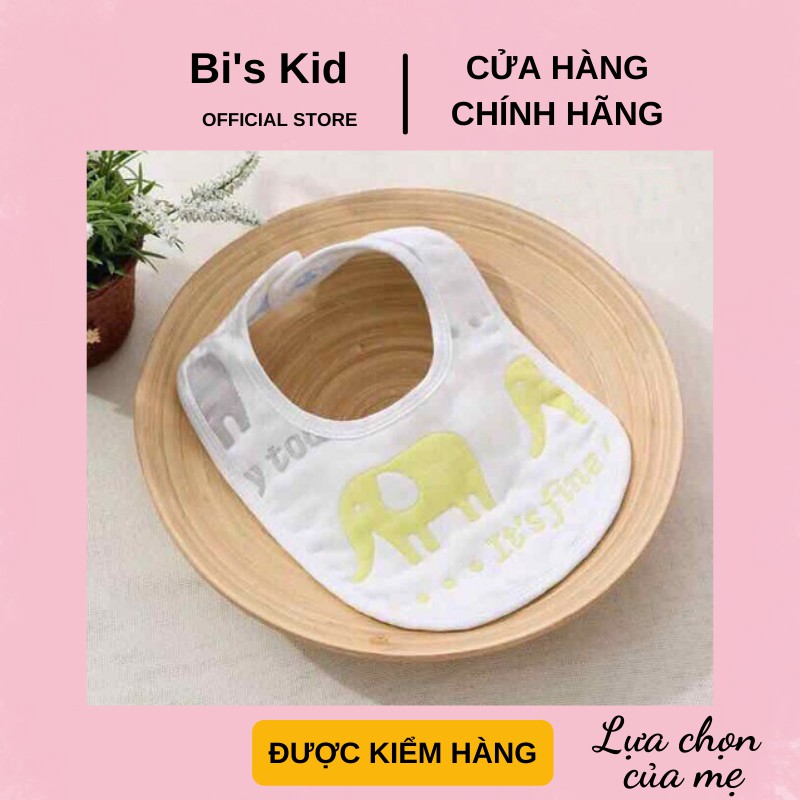 Yếm cho bé 📌FREESHIP📌 sợi tre 6 lớp dày dặn đeo 2 mặt cho bé yêu ăn dặm