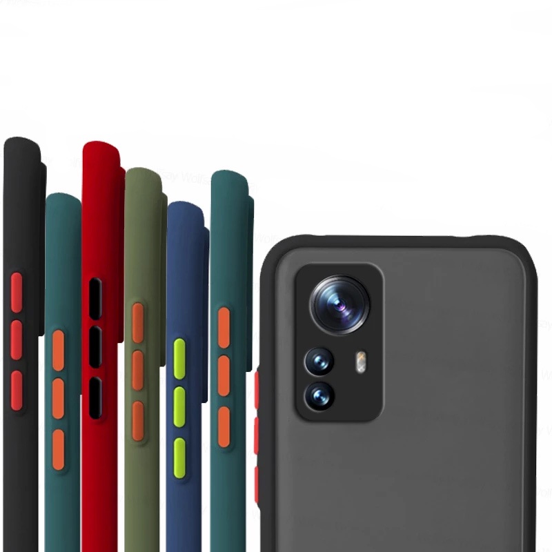 Ốp điện thoại cứng mặt nhám trong suốt chống sốc cho Xiaomi Mi 13 12 12T Lite Pro Poco M5 M5s 5G 4G 2023