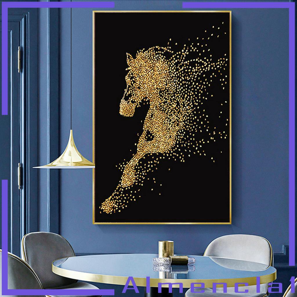 ✨Activity price✨Tranh đính đá rhinestone trên vải canvas hình con ngựa 5D trang trí tường DIY