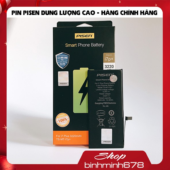 PIN PISEN IPHONE DUNG LƯỢNG CAO - CHÍNH HÃNG PHÂN PHỐI