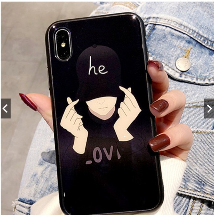 Ốp lưng iphone KÍNH SHE AND HE 6 6plus 6s 6s plus 6 7 7plus 8 8 plus x xs xsmax 11 11pro 11promax Shin Case k134