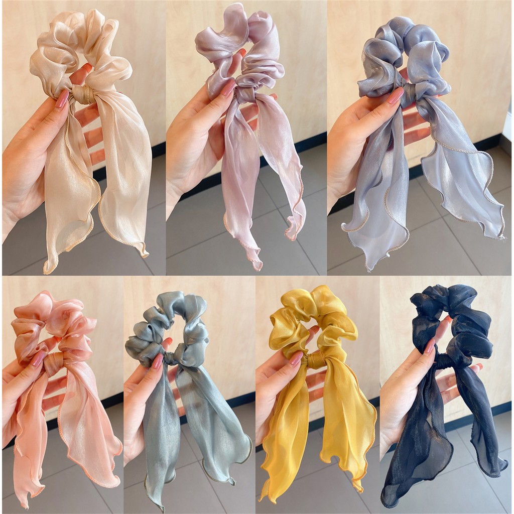✨Dây Buộc Tóc Đuôi Ngựa Bằng Lụa Chiffon Cỡ Lớn