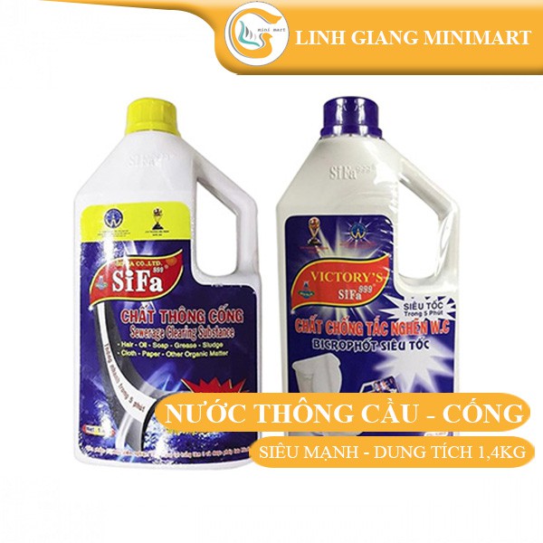 Nước thông cầu thông tắc bể phốt Sifa 1kg4 Hàng siêu mạnh chính hãng