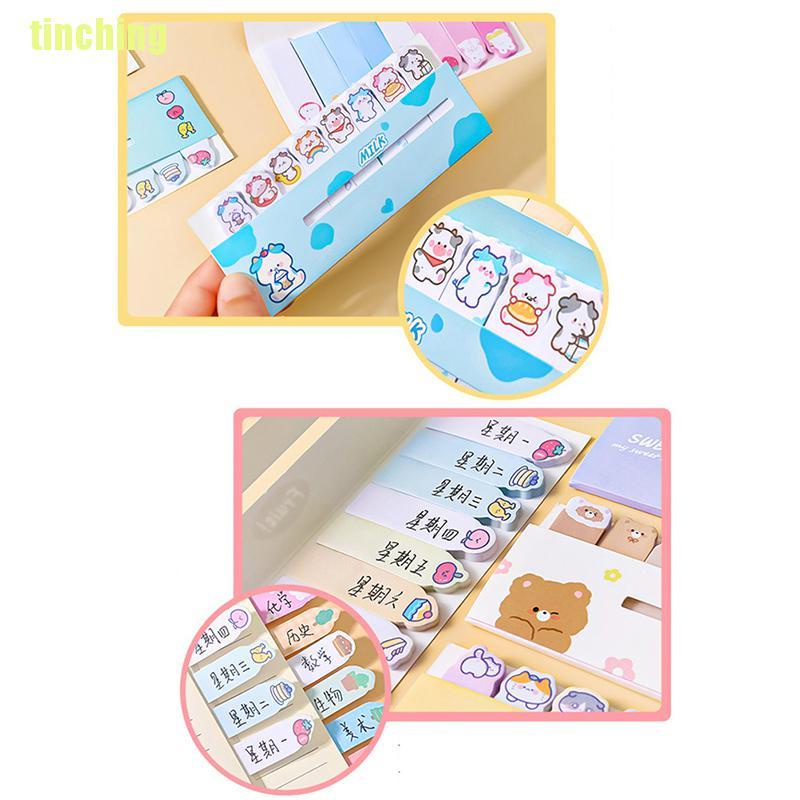 Bộ 120 Tờ Giấy Đánh Dấu Sách Họa Tiết Động Vật Dễ Thương