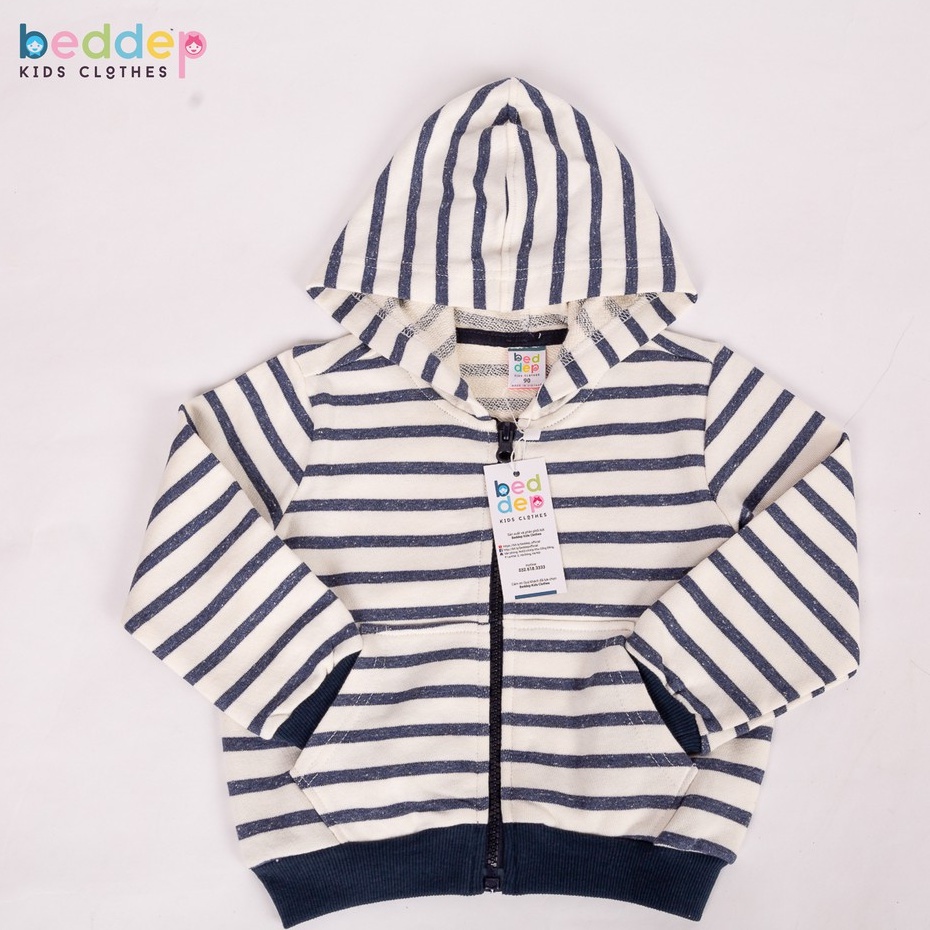 Áo Khoác Nỉ Unisex Hoạ Tiết Kẻ Ngang Thời Trang Cao Cấp Dành Cho Bé Trai Bé Gái Từ 1 Đến 8 Tuổi Beddep Kids Clothes UA44