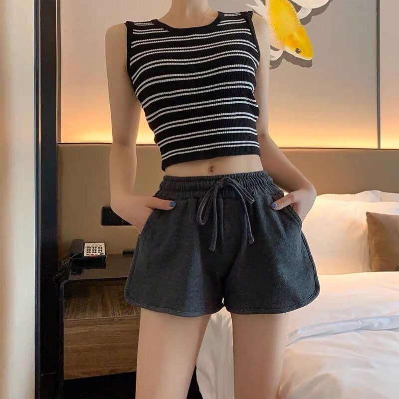 Quần đùi thể thao ZHELIHANGFEI lưng cao ống rộng thời trang mùa hè dành cho nữ