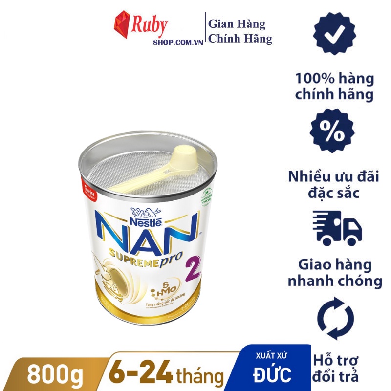 Sữa bột Thuỵ Sĩ NAN Supreme số 2 800g