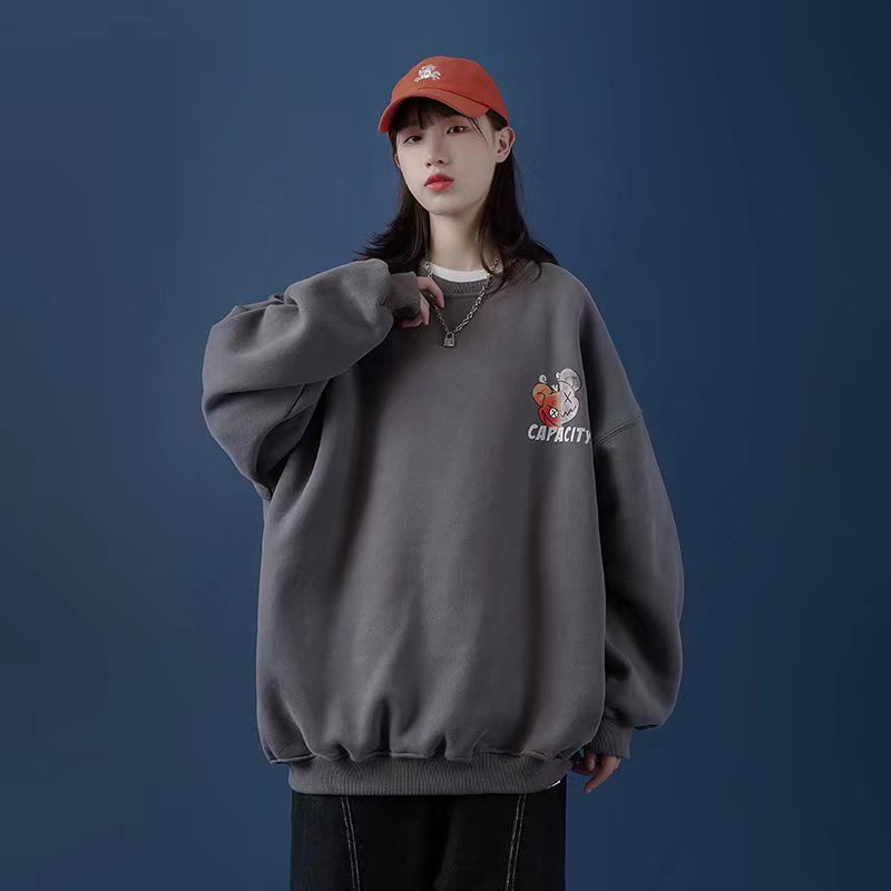 Áo Sweater Cổ Tròn Dáng Rộng Họa Tiết Hoạt Hình Thời Trang Xuân Thu Cho Nam Và Nữ Size M-8Xl | BigBuy360 - bigbuy360.vn