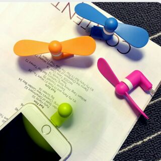 Compo 2 cái Quạt mini gắn điện thoại dùng cho iPhone và Android đều được