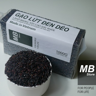 Gạo lứt đen dẻo, gạo lứt giảm cân, gạo lứt tím than túi 1kg mb store