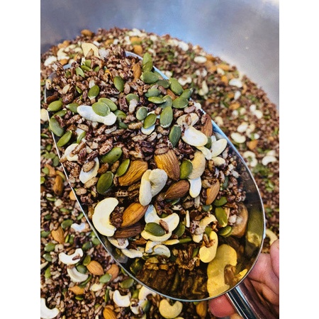 Thanh gạo lứt siêu hat mix chà bông thanh gạo lức ăn healthy TRAMSHOP1993 nhà làm