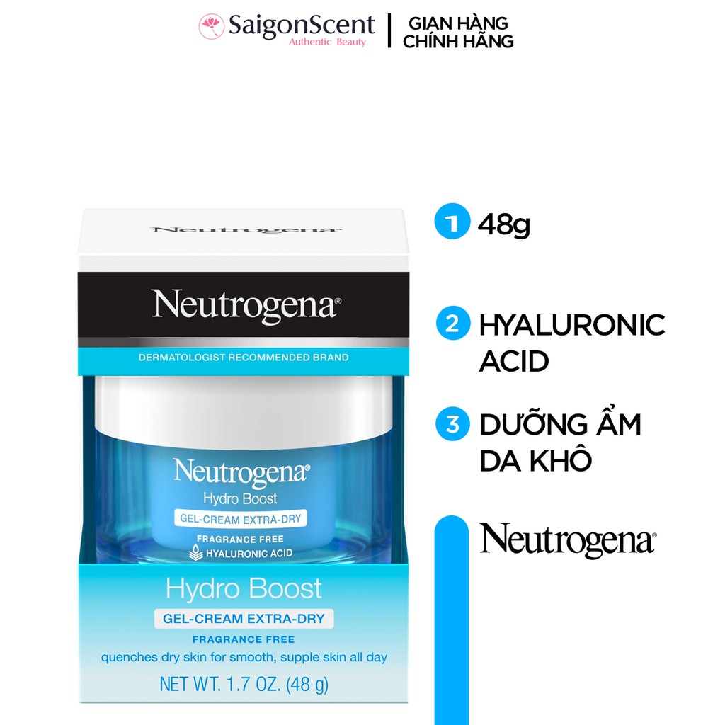 [SaigonScent] Kem dưỡng ẩm Neutrogena Hydro Boost - Gel Cream ( Da khô - 48g )