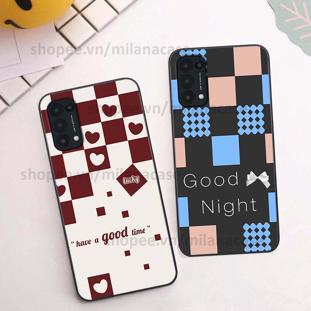 Ốp Oppo Reno5 4G / Reno5 5G / Reno 5 caro họa tiết nhiều màu sắc siêu đẹp thời trang cá tính