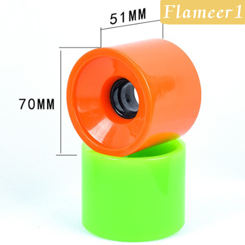 [FLAMEER1]4x 78A Hardness Skateboard Wheels 70X51mm Longboard Roller Parts