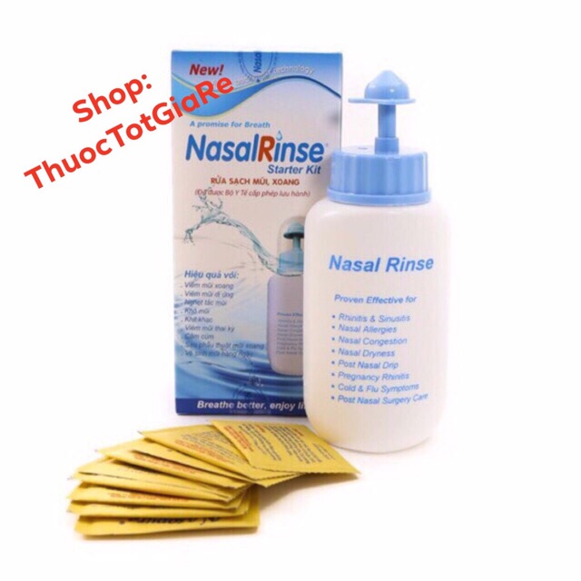 Bình Rửa mũi Nasaltine + 10 gói Nasalrine