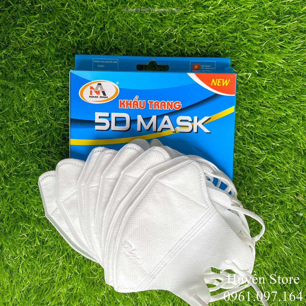  [GIÁ SỈ] Khẩu trang 5D Mask Nam Anh - Hộp 10 cái, hàng chính hãng