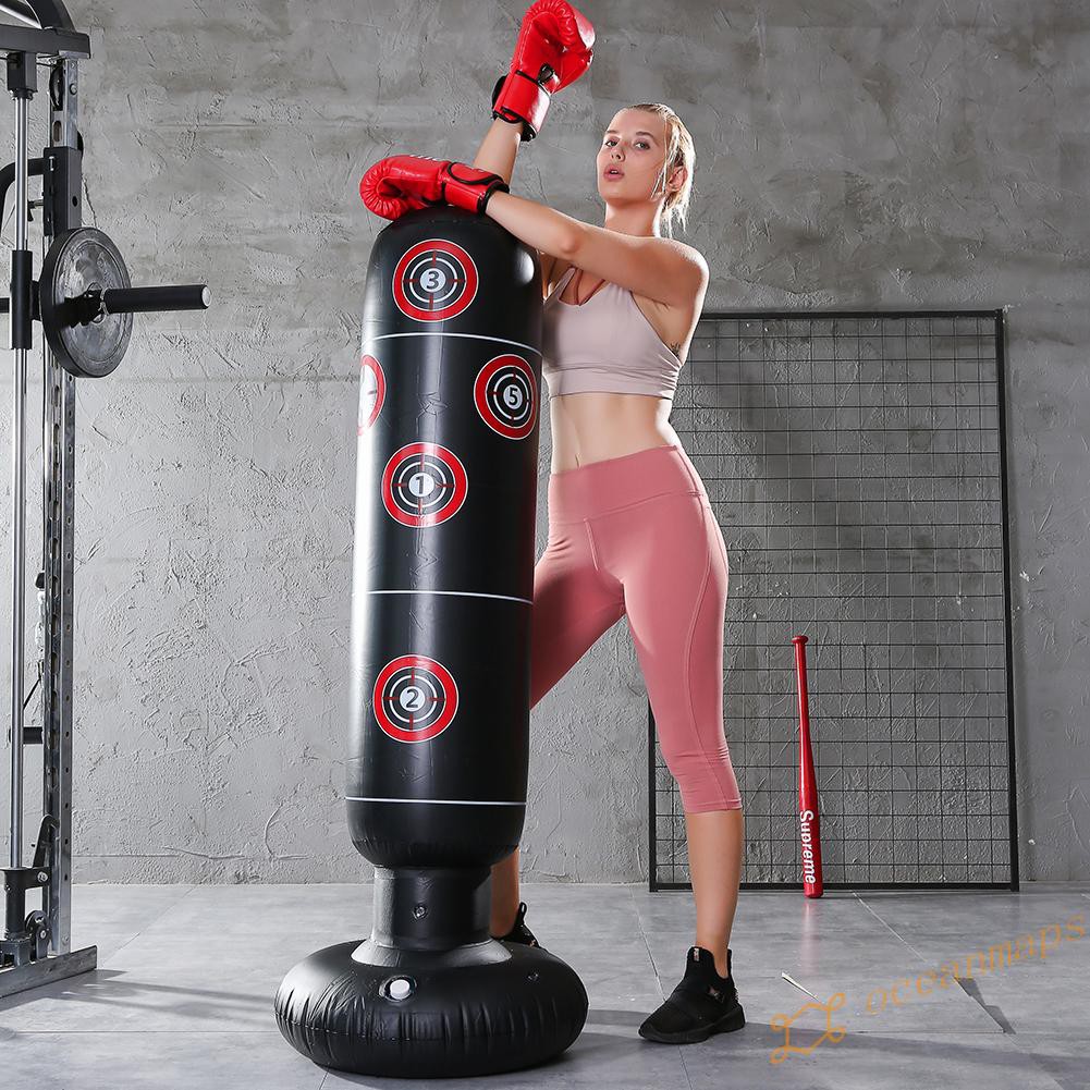 【Popular】Inflatable Boxing Bag Training Exercise Punching Stand Fitness Equipment