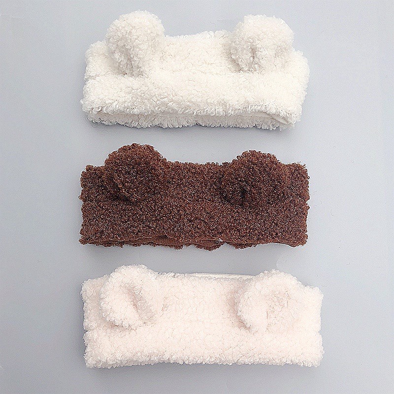 Băng Đô Tai Gấu Teddy Lông Cừu Cho Bé
