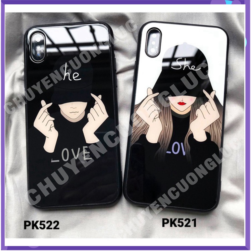 [HOT] ỐP LƯNG  in hình She &amp; He - iPhone 6/6S - 6 Plus/ 6S Plus - 7/ 8 - 7 Plus/ 8 Plus - X/ XS/ XS Max .