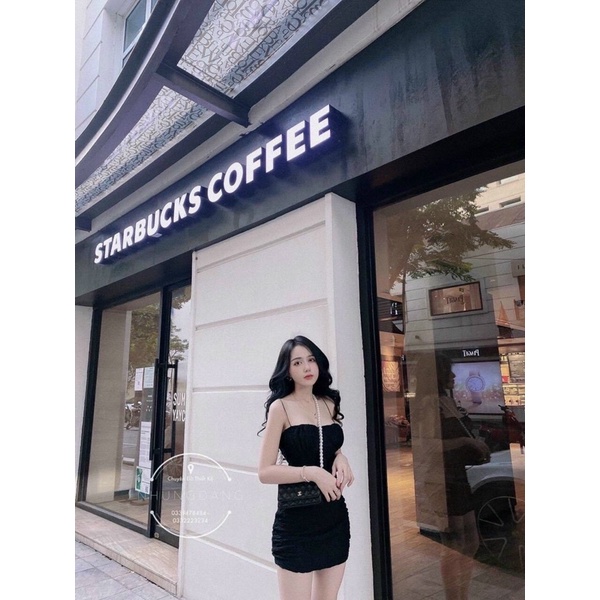 ĐẦM BODY XỐP HAI DÂY