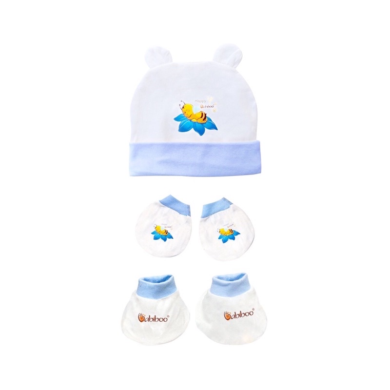 SET MŨ BAO TAY CHÂN SƠ SINH COTTON CAO CẤP