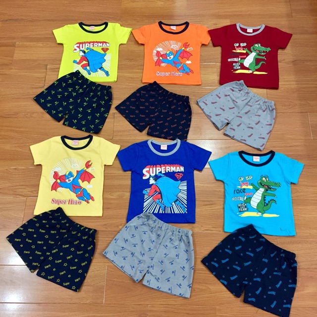 Com bo bộ cotton bé trai