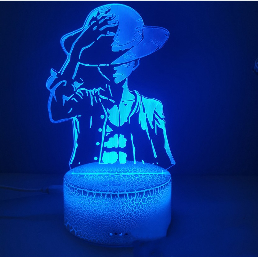 Đèn ngủ để bàn 3D LUFFY đổi nhiều màu quà tặng đẹp cho fan One Piece
