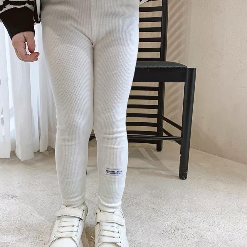 Quần legging bé gái set 4 quần legging tăm vải xuất dư dày dặn mềm co dãn JIMADO