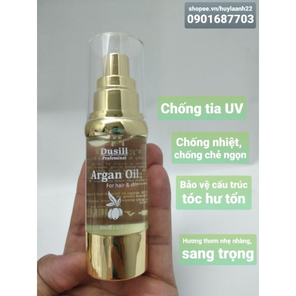 tinh dầu dưỡng tóc uốn, dưỡng tóc khô xơ, tóc nhuộm, giúp giữ nếp, tạo nếp, phục hồi hư tổn Dusill Repair