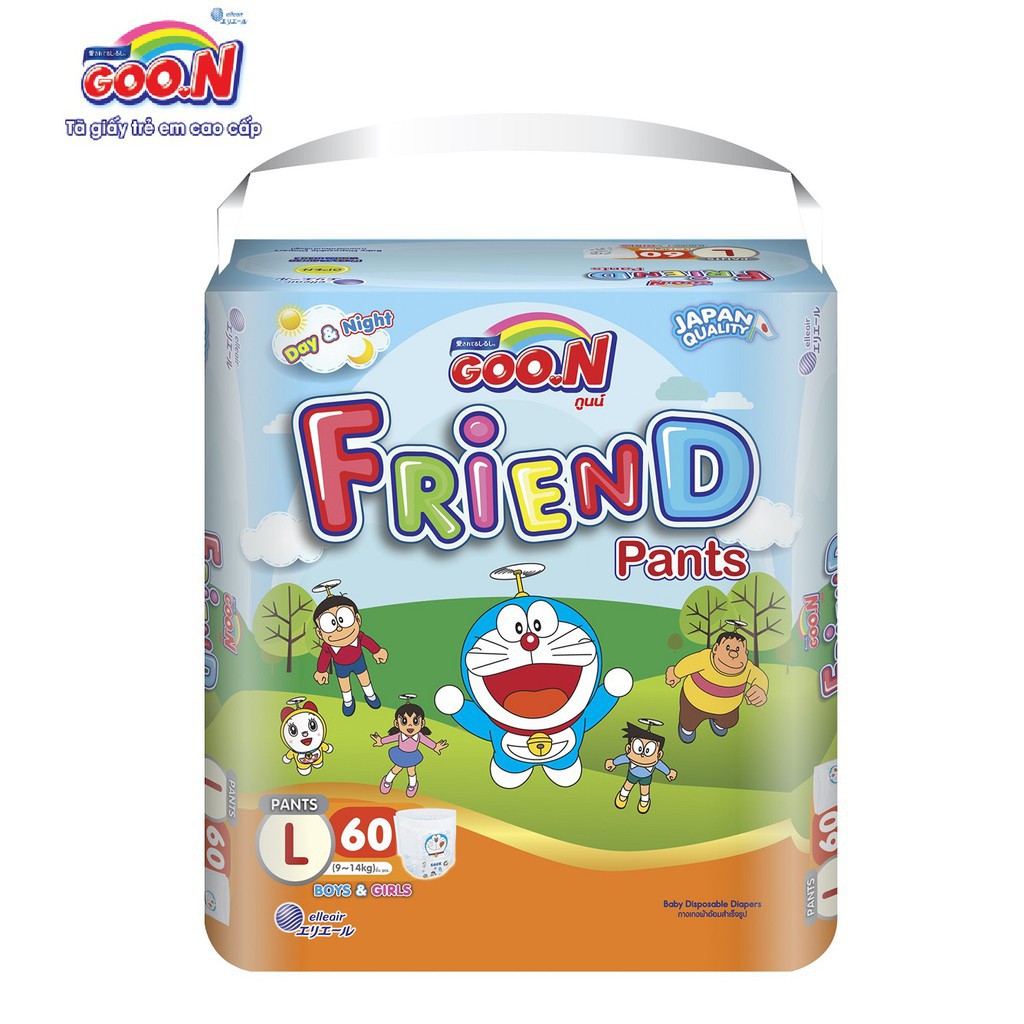 [Cắt tem]Tã Quần Goon Friend Gói Siêu Đại M68/L60/XL52/XXL46