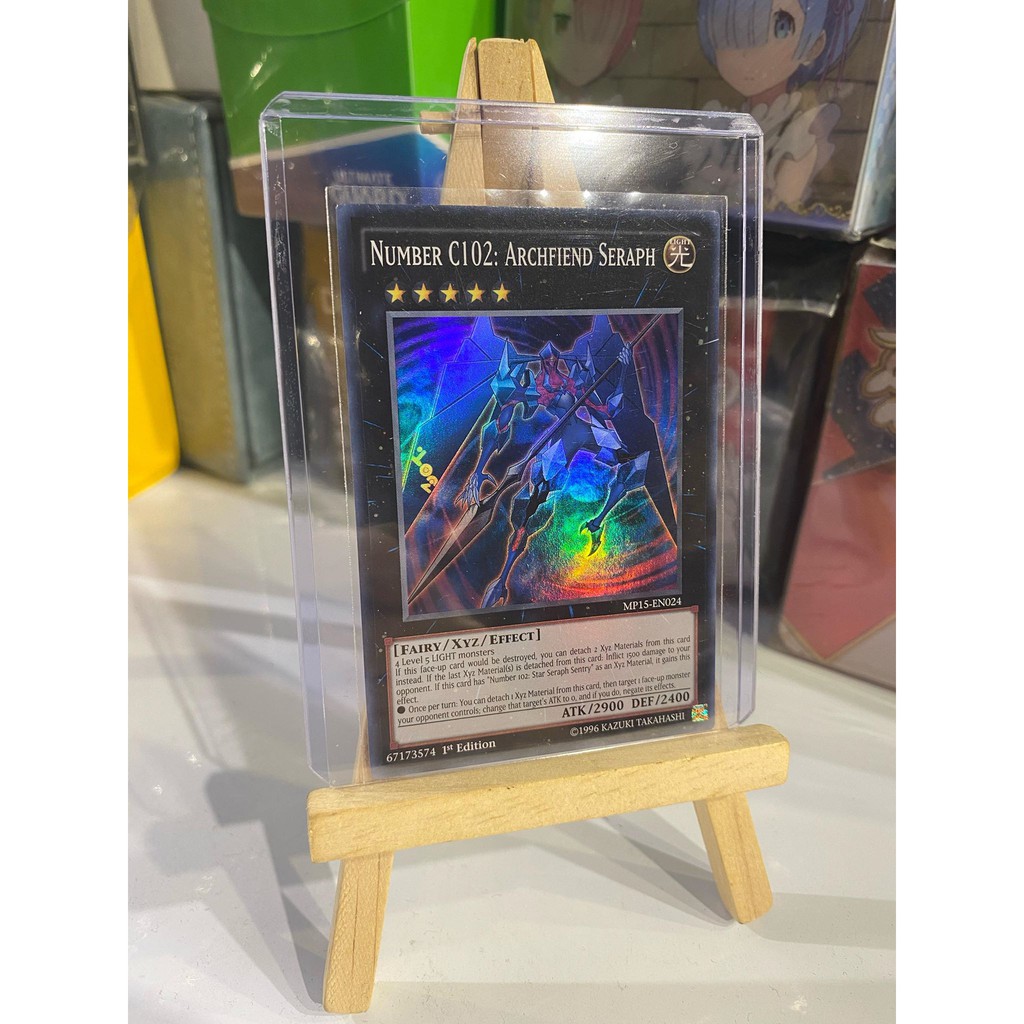 Lá bài thẻ bài Yugioh Number C102 Archfiend Seraph - Super Rare - Tặng bọc bài nhựa bảo quản