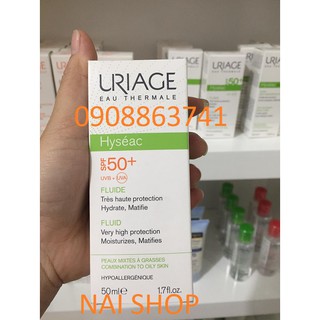 KEM CHỐNG NẮNG CHO DA DẦU VÀ DA MỤN URIAGE HYSEAC FLUIDE 50ML