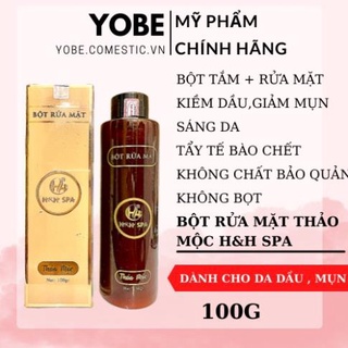 Bột rửa mặt thảo mộc H&H SPA kiềm_dầu, ngừa_mụn, sáng da