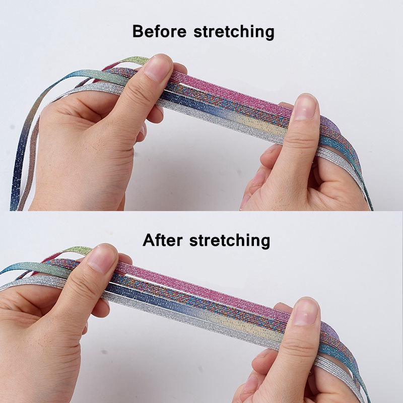 1 Cặp Dây Buộc Giày Co Giãn Màu Kẹo Cho Trẻ Em Và Người Lớn