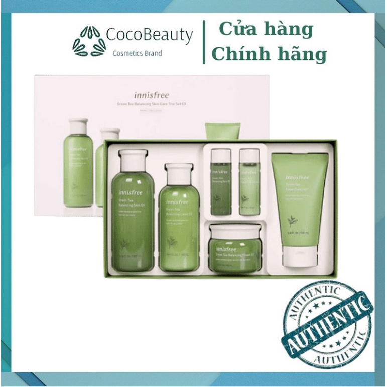 [CHÍNH HÃNG] Set Dưỡng Da Trà Xanh Innisfree Green Tea Balancing Skin Care Trio Set EX 6 in 1