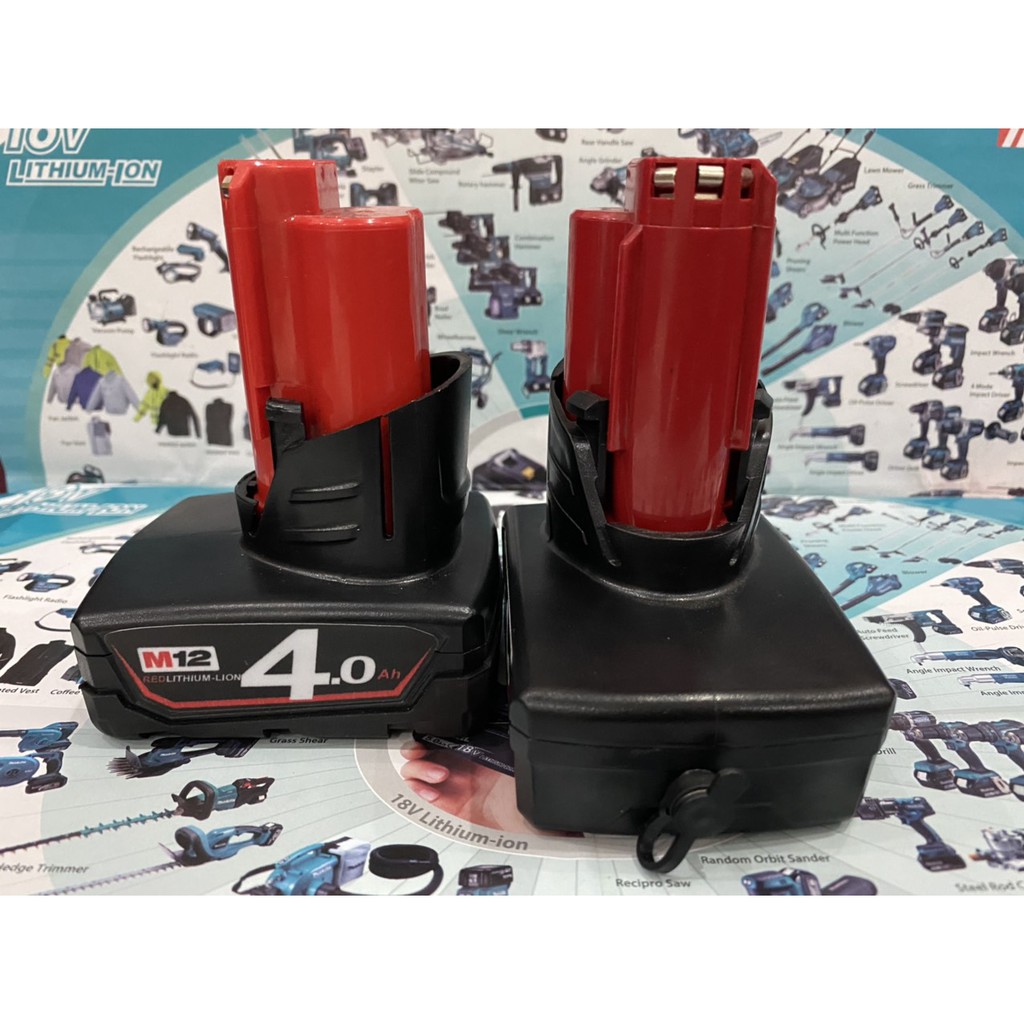Pin Milwaukee M12 Li-ion nhận sạc zin, đóng cell samsung. BN.