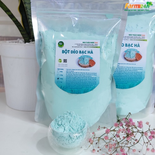 Bột mặt nạ dẻo Collagen Bạc Hà nguyên chất chuyên dùng trong Spa giúp giảm mụn sáng da – 250g