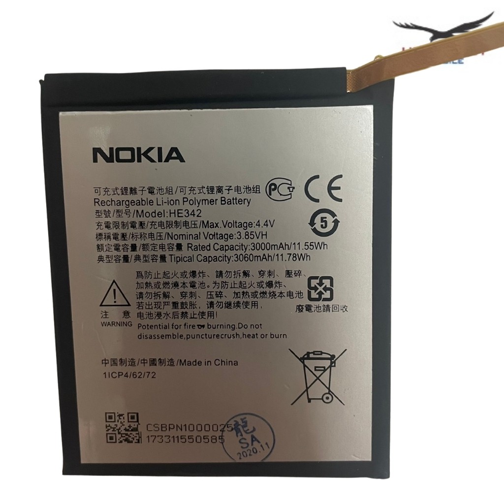 Pin Nokia X5 / Nokia 5.1 Plus / Nokia X6 / Nokia 6.1 Plus HE342 Dung Lượng 3060mAh Hàng Zin Nhập Khẩu Bảo Hành 6 Tháng