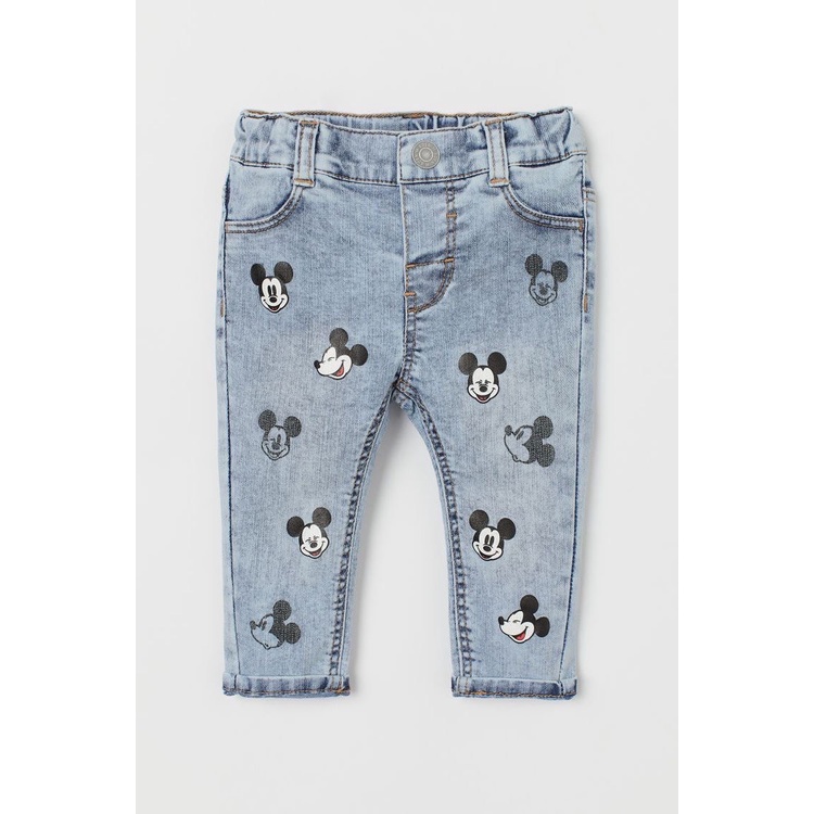 Quần jean HM Mickey in tràn BTBG